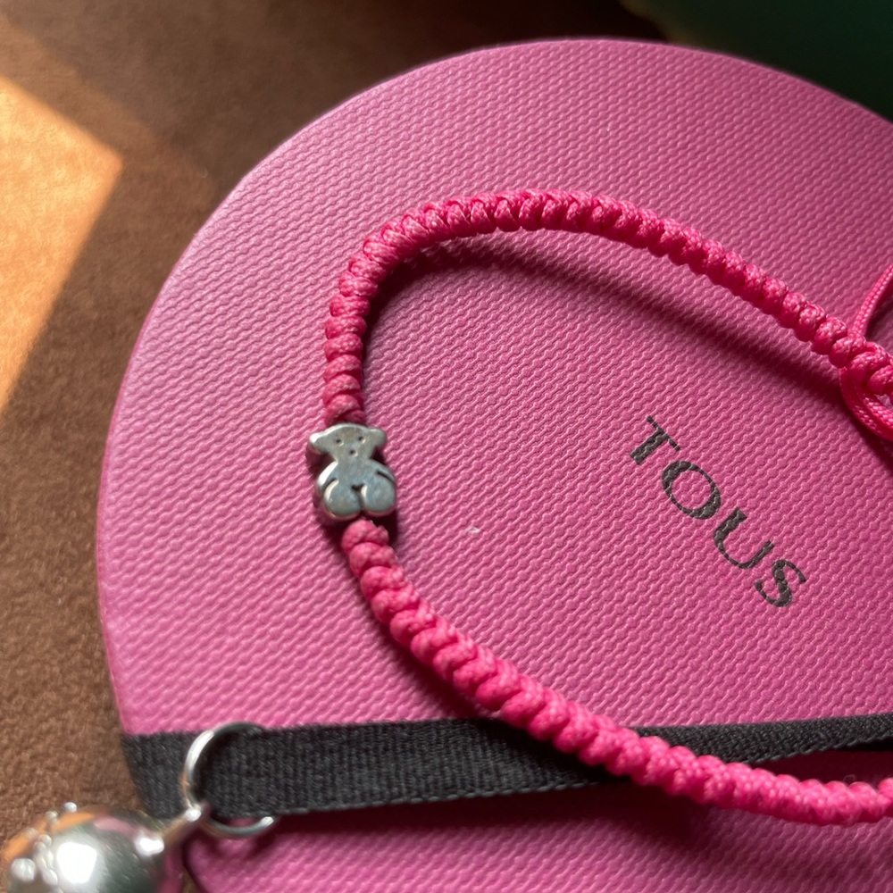 Tous pink steel Tous Bear braided.